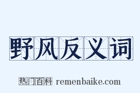 野风反义词是什么意思的图片